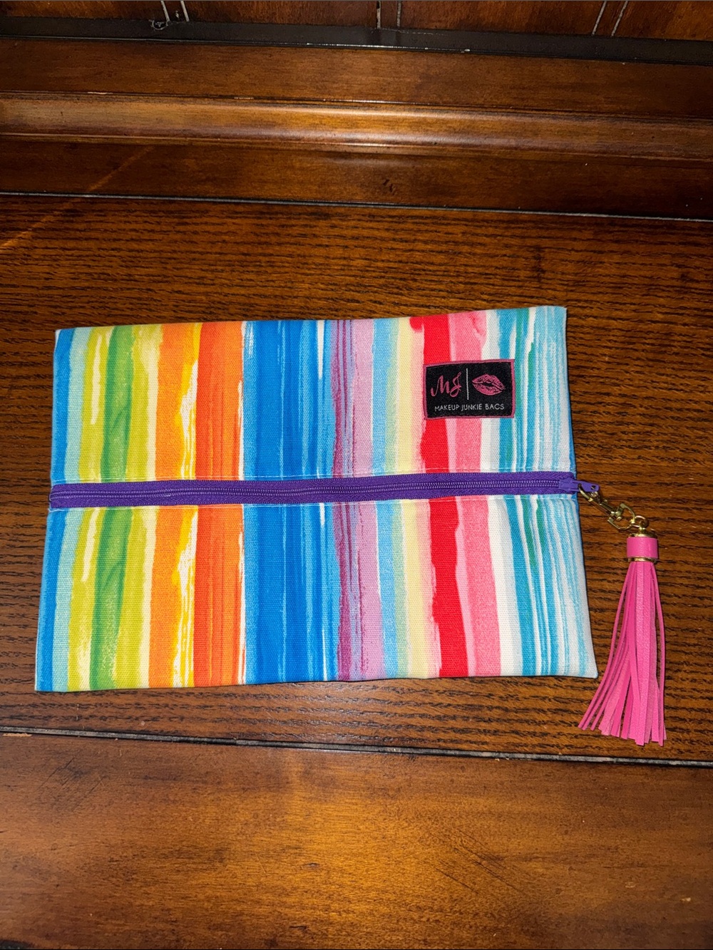 MAKEUP JUNKIE Pouch - Pink Tassel